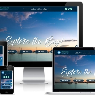Sarasota Bay Estuary Program sustainable website rendered on various devices