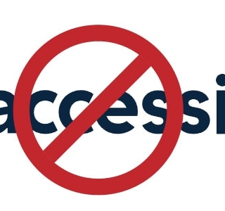 AccessiBe Logo Covered By Circle With Slash Through It