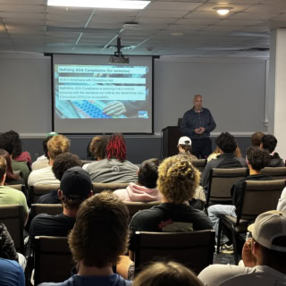Web Developer Frank Gomez Presenting At Shorter University in April 2025